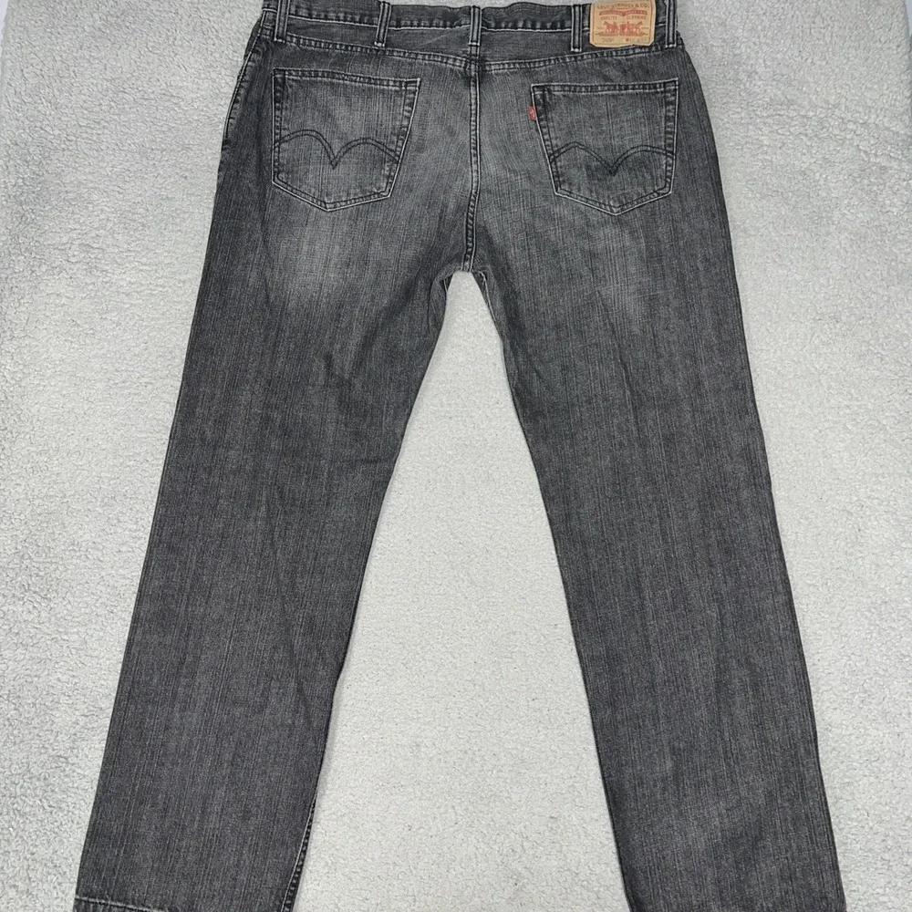 VTG Levi's 505 Batwing Jeans Men's Sz 40x32 (38x31.5) Black Faded Denim Straight